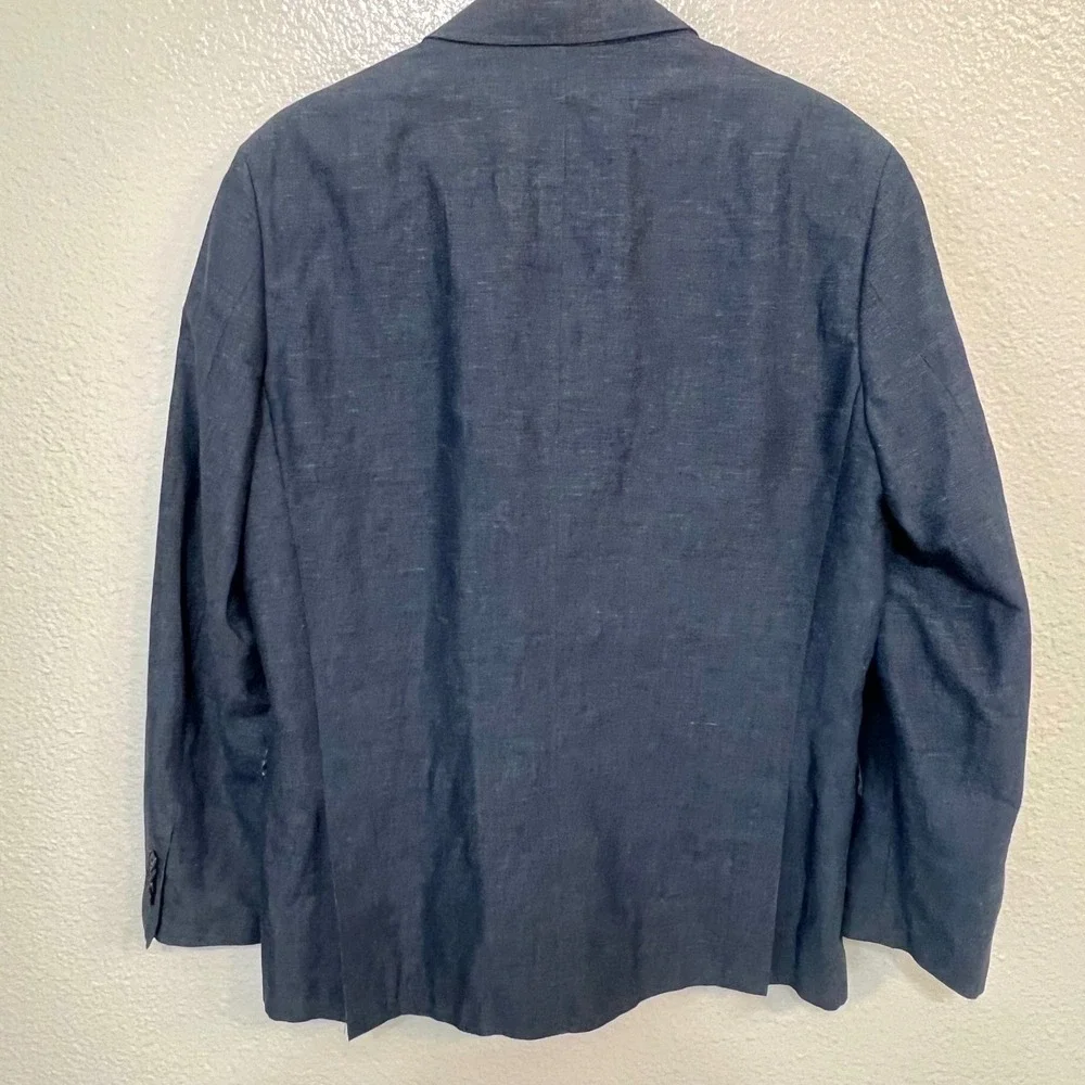Joseph Abboud Mens Blue Linen Cotton‎ Blend Summer Blazer Sport Coat Medium 0781